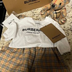 Newborn baby girl outfit set and teddybear